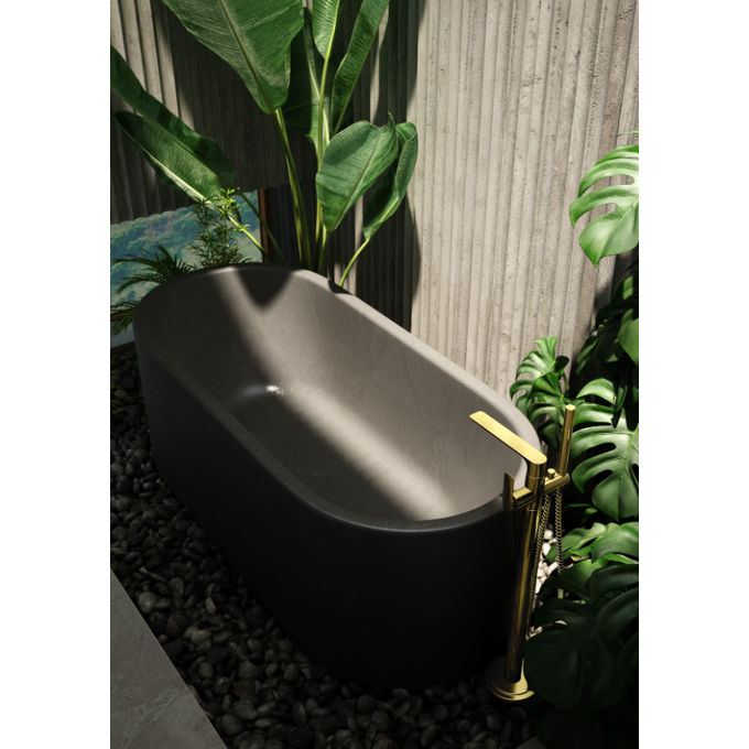 Змішувач для ванни Kohlman Experience Gold QF1165EGD (золотий, підлоговий), Колір виробника: золото, фото , изображение 2