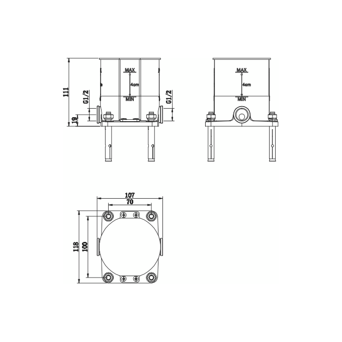 Змішувач для ванни Kohlman Experience Gold QF1165EGD (золотий, підлоговий), Колір виробника: золото, фото , изображение 5