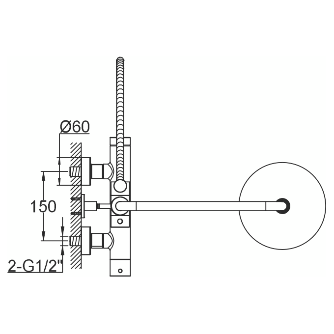 Душевая система Kohlman Axel Chrome QW276A, Цвет производителя: хром, фото 3