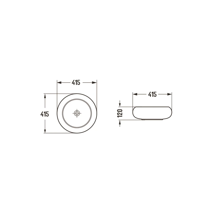 Раковина Mexen Lola 41 Black Matt MEX-22214185 (41 см, черная матовая, чаша), Доступные размеры: 41 x 41, Цвет производителя: черный матовый, фото 2