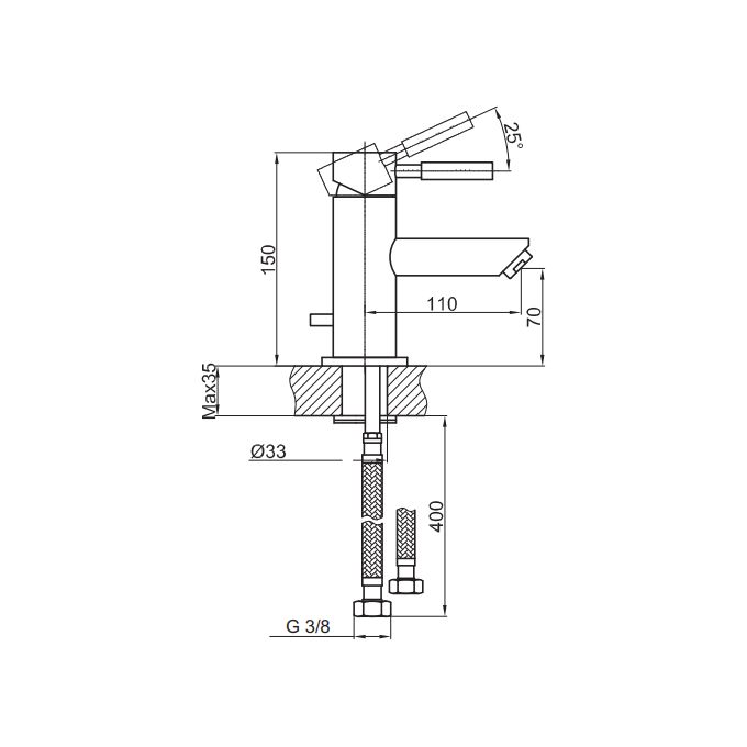 Смеситель для раковины Kohlman Roxin Chrome QB100R, Цвет производителя: хром, фото 3