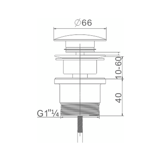 Донный клапан Mexen Klik-Klak Grafit MEX-79930-66 (графит, универсальный), Цвет производителя: графит, фото 2