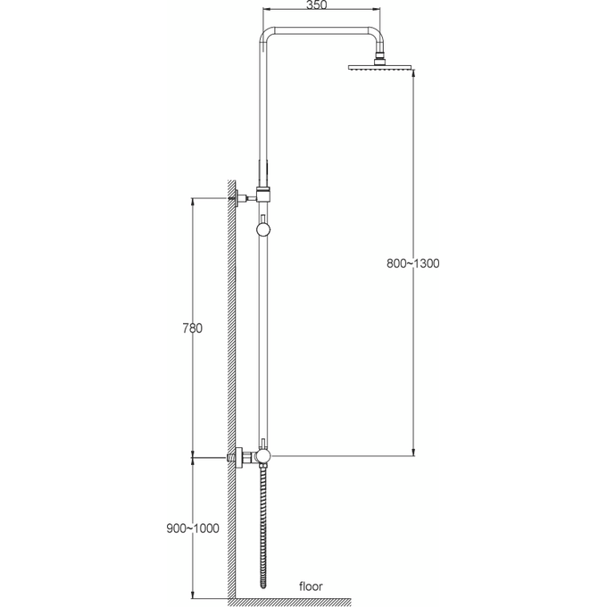 Термостатическая душевая система Kohlman Axel Black Matt QW273AB (черная матовая), Цвет производителя: черный матовый, фото 2