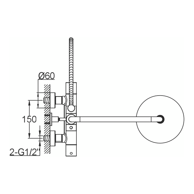 Термостатическая душевая система Kohlman Axel Black Matt QW273AB (черная матовая), Цвет производителя: черный матовый, фото 3