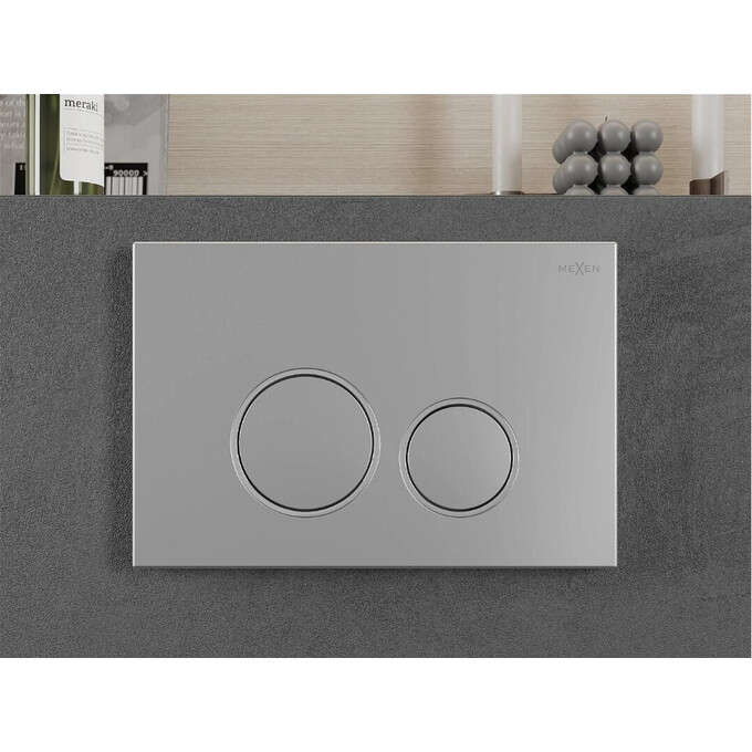 Клавиша смыва Mexen Fenix 05 Chrome Matt MEX-600502 (сатин), Цвет производителя: сатин (хром матовый), фото 2