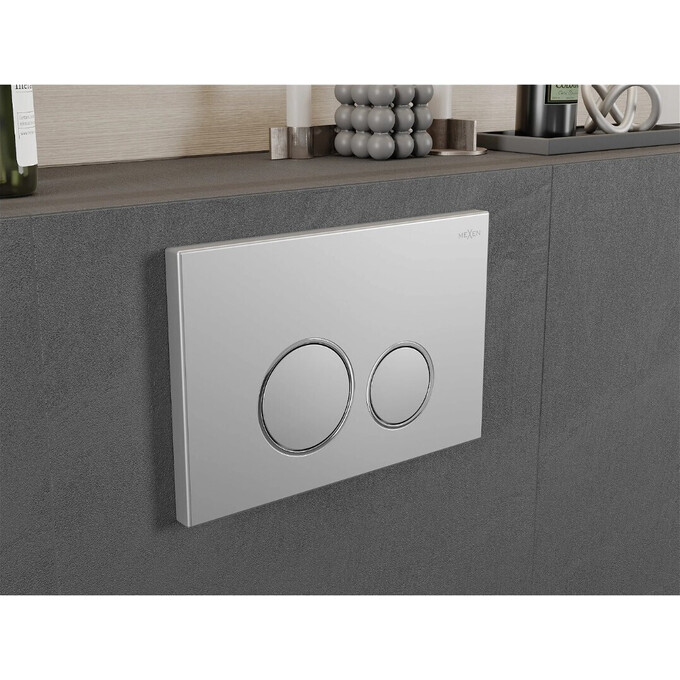 Клавиша смыва Mexen Fenix 05 Chrome Matt MEX-600502 (сатин), Цвет производителя: сатин (хром матовый), фото 3