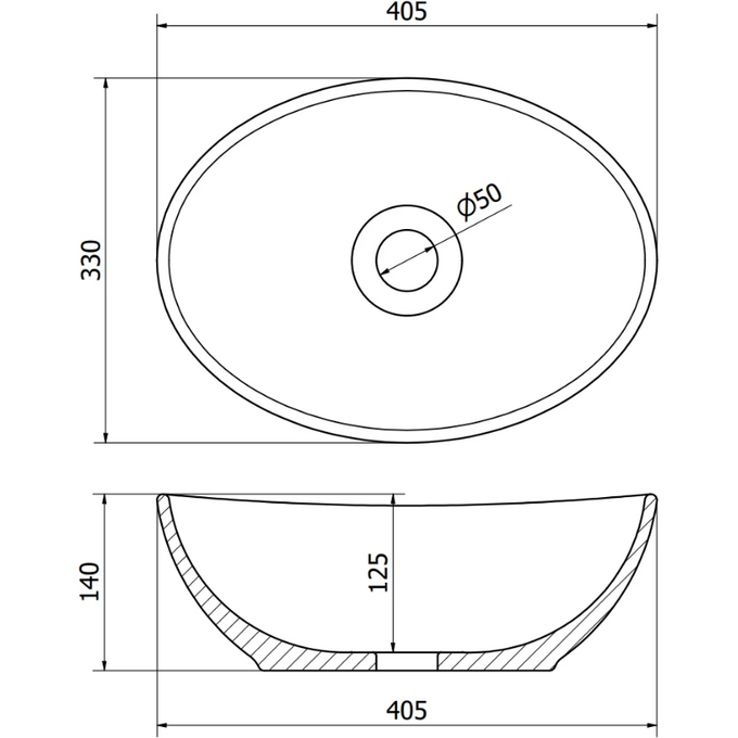 Раковина Mexen Elza Silver / White MEX-21014079 (40x33 см, серебро/белый глянец, чаша), Цвет производителя: серебро, белый, фото 2