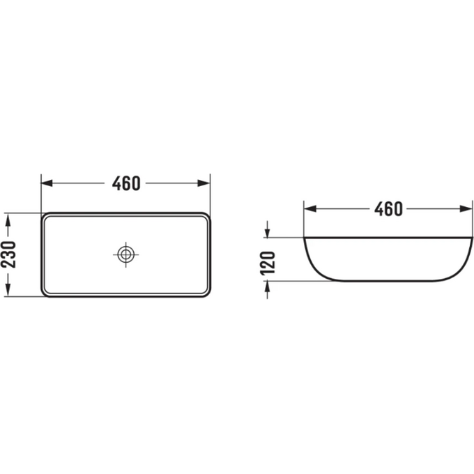 Раковина Mexen Klara White MEX-21564600 (46x23 см, чаша), Колір виробника: білий глянець, фото , изображение 2