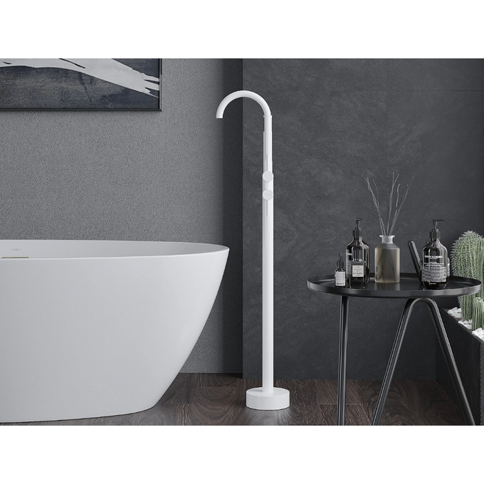 Смеситель для ванны Mexen Alma White MEX-75033-20 (белый матовый, напольный), Цвет производителя: белый матовый, фото 4
