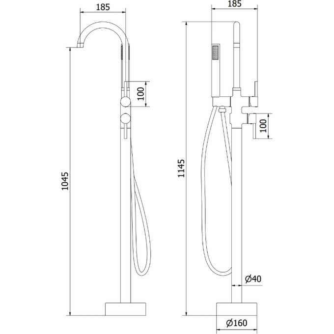 Смеситель для ванны Mexen Alma White MEX-75033-20 (белый матовый, напольный), Цвет производителя: белый матовый, фото 5