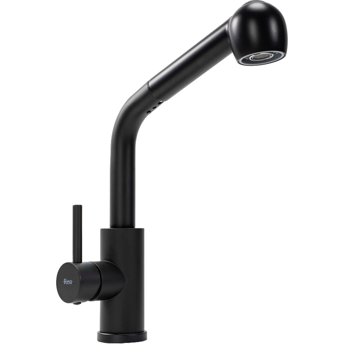 Змішувач для кухні Rea Troy Black REA-B6300 (чорний матовий, з висувною лійкою), Колір виробника: чорний матовий, фото , изображение 3