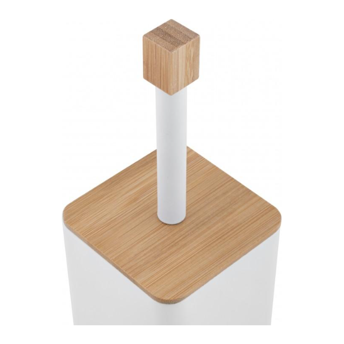 Йоржик для унітазу Yoka Amba White/Bamboo PD.AMBA-WHT (білий/бамбук, підлоговий), Колір виробника: білий, бамбук, фото , изображение 3