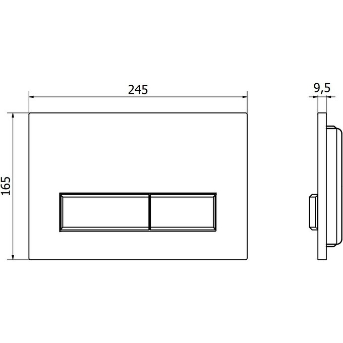 Клавиша смыва Mexen Fenix 09 White Matt MEX-600920 (белая матовая), Цвет производителя: белый матовый, фото 4