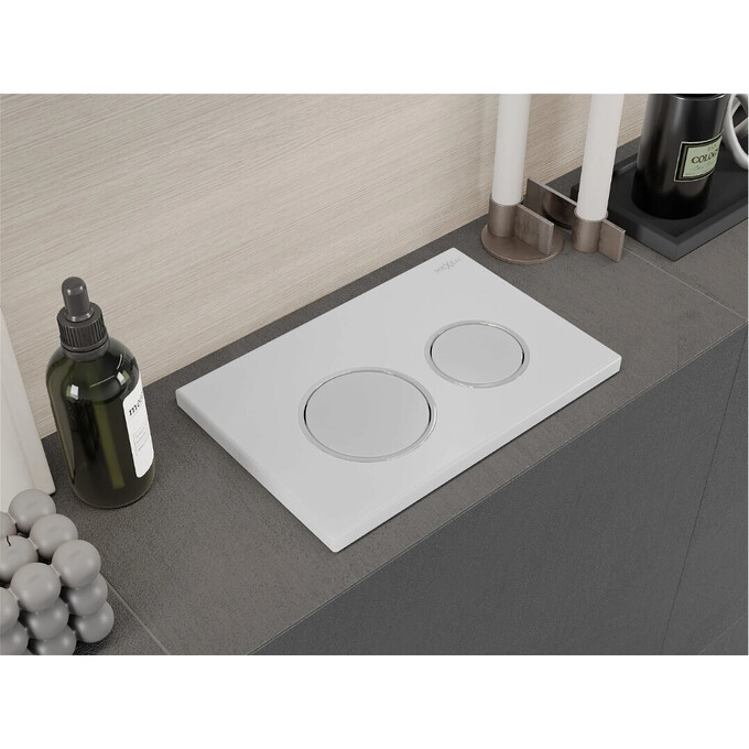 Клавиша смыва Mexen Fenix 07 XS White MEX-600700 (белая глянцевая), Цвет производителя: белый глянец, фото 5