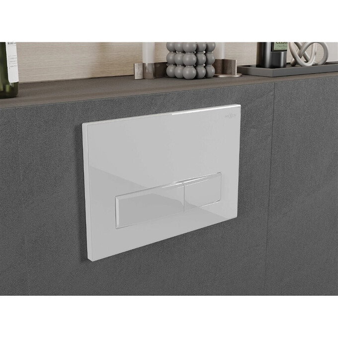 Клавіша змиву Mexen Fenix 09 White MEX-600900 (біла глянсова), Колір виробника: білий глянець, фото , изображение 3