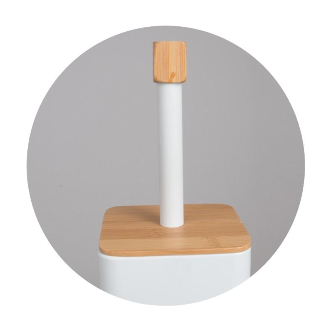 Стійка для аксесуарів Yoka Barca White/Bamboo PD.BARCA-WHT (біла/бамбук), Колір виробника: білий, бамбук, фото , изображение 4