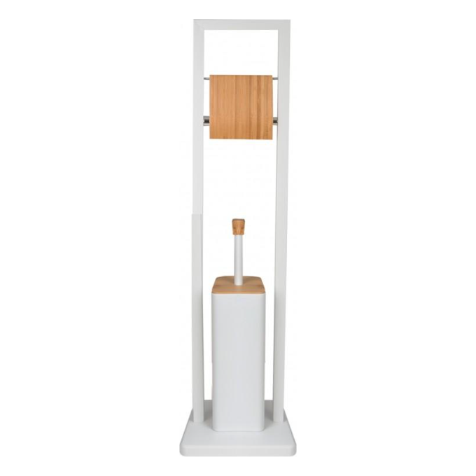 Стійка для аксесуарів Yoka Barca White/Bamboo PD.BARCA-WHT (біла/бамбук), Колір виробника: білий, бамбук, фото 