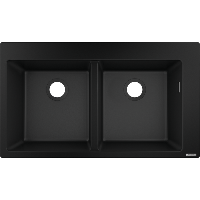 Мийка для кухні Hansgrohe S51 S510-F770 Built-in sink Graphite Black 43316170 (88x51 см, чорна графітова), фото 