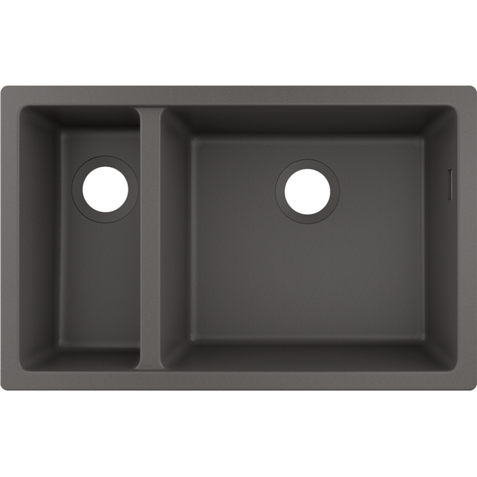 Мийка для кухні Hansgrohe S51 S510-U635 Under-mount Stone Grey 43433290 (71x45 см, сірий камінь), фото 