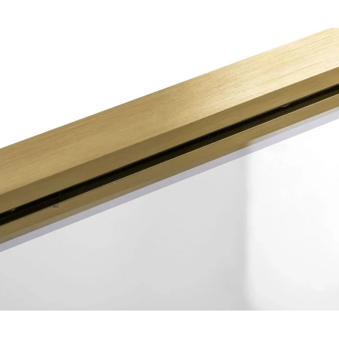 Штора на ванну Rea Elegant Brushed Gold REA-W6600 (70x140 см, прозоре скло, профіль брашоване золото), фото , изображение 5