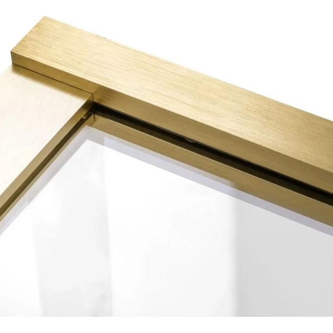 Штора на ванну Rea Elegant Brushed Gold REA-W6600 (70x140 см, прозоре скло, профіль брашоване золото), фото , изображение 6