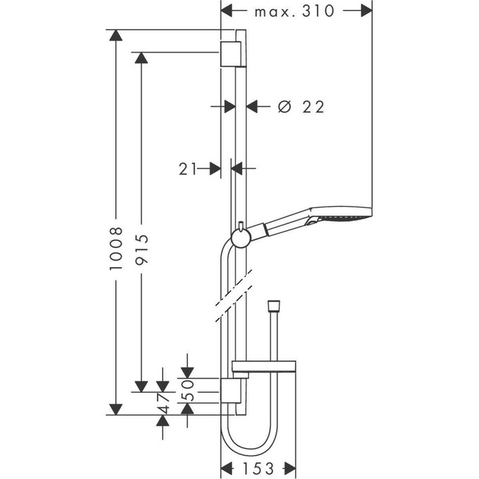 Душевой гарнитур Hansgrohe Raindance Select S EcoSmart White/Chrome 26633400 (белый/хром, с мыльницей), фото 3