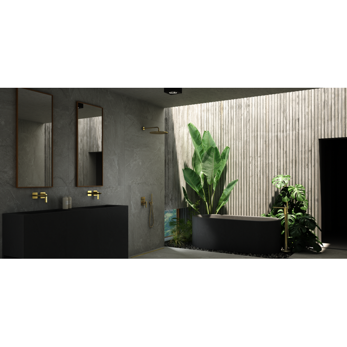 Душевая система скрытого монтажа Kohlman Experience Gold QW210EGDR30 (золотая), фото 2