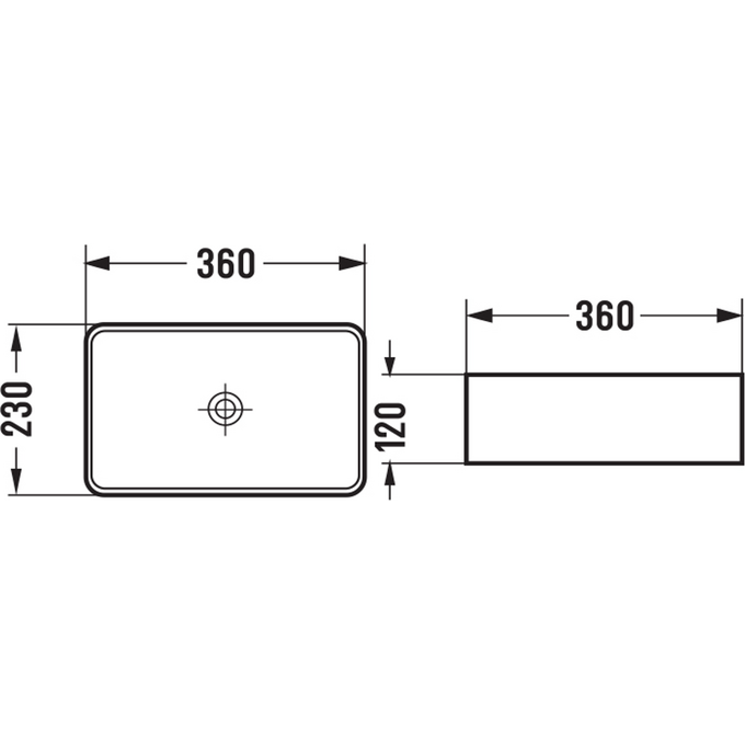 Раковина Mexen Nadia 36 Grey Mat MEX-21613661 (36x23 см, серая матовая), Доступные размеры: 36 x 23, Цвет производителя: серый матовый, фото 2