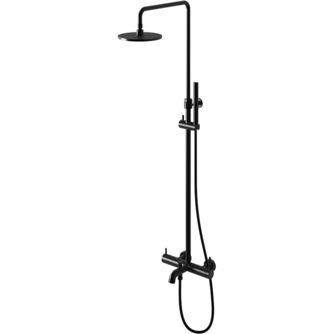 Душевая система Kohlman Axel Black Matt QW277AB (черная матовая, с изливом), Цвет производителя: черный матовый, фото 