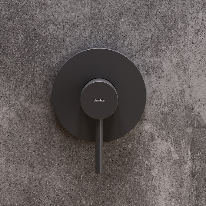 Смеситель скрытого монтажа для душа Damixa Scandinavian Pure 367500300 (черный, внутренняя часть в комплекте), Цвет производителя: черный матовый, фото 2