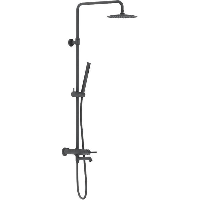 Душевая система Damixa Scandinavian Pure 936740300 (черная матовая, с изливом), Цвет производителя: черный матовый, фото 