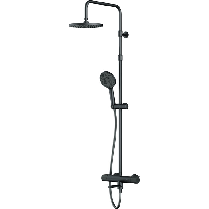 Душевая система с термостатом Am.Pm X-Joy F0785A522 (черная матовая, с изливом), Цвет производителя: черный матовый, фото 15