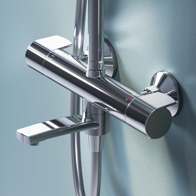 Душевая система с термостатом Am.Pm X-Joy F0785A500 (с изливом), Цвет производителя: хром, фото 5