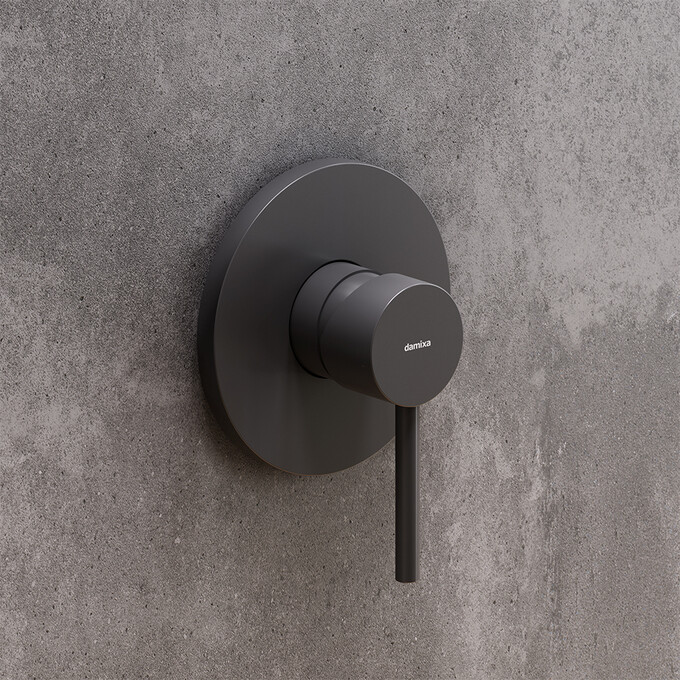 Смеситель скрытого монтажа для душа Damixa Scandinavian Pure 367500300 (черный, внутренняя часть в комплекте), Цвет производителя: черный матовый, фото 3