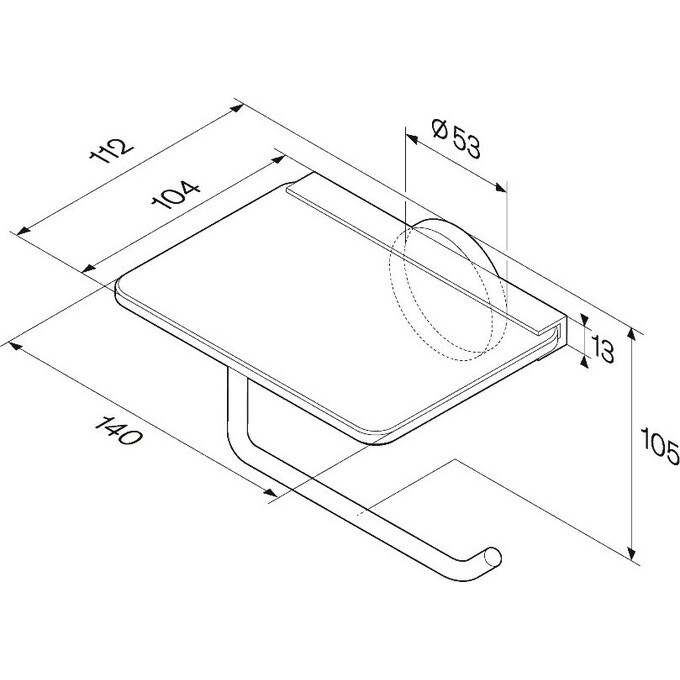 Держатель для туалетной бумаги Am.Pm X-Joy A85A341500 (с полкой), Цвет производителя: хром, фото 8