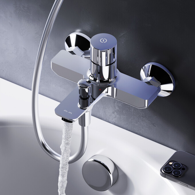 Змішувач для ванни Am.Pm X-Joy TouchReel F85A10500, Колір виробника: хром, фото , изображение 7