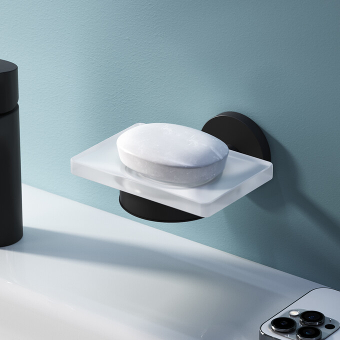 Мыльница Am.Pm X-Joy A85A34222 (черная матовая, настенная), Цвет производителя: черный матовый, фото 3