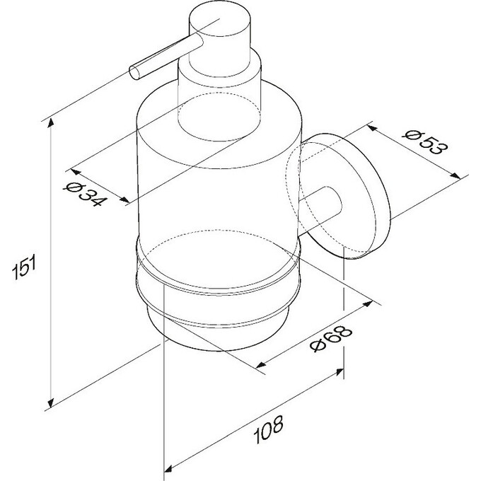 Дозатор для жидкого мыла Am.Pm X-Joy A85A36900 (настенный), Цвет производителя: хром, фото 7
