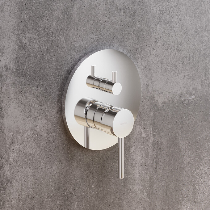 Смеситель скрытого монтажа для ванны Damixa Scandinavian Pure 367100000 (внутренняя часть в комплекте), Цвет производителя: хром, фото 3