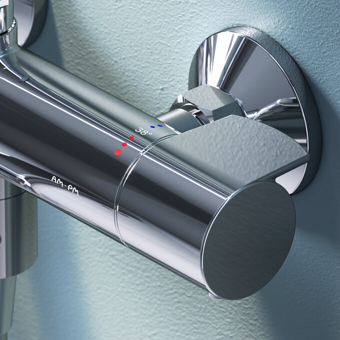 Душевая система с термостатом Am.Pm X-Joy F0785A500 (с изливом), Цвет производителя: хром, фото 7