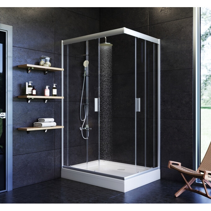 Душевая кабина Am.Pm Gem Twin Slide W90G-404-120280-MT (120x80 см, стекло прозрачное, профиль хром матовый), фото 3