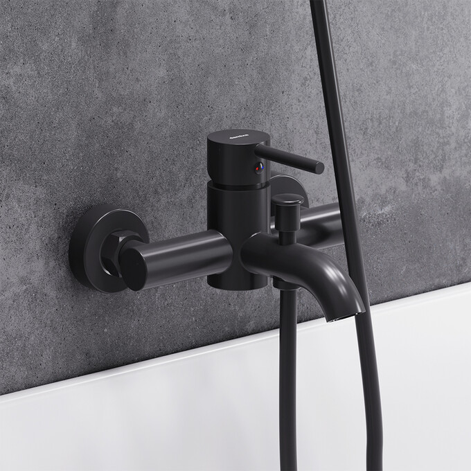 Смеситель для ванны Damixa Scandinavian Pure 361000300 (черный матовый), Цвет производителя: черный матовый, фото 4