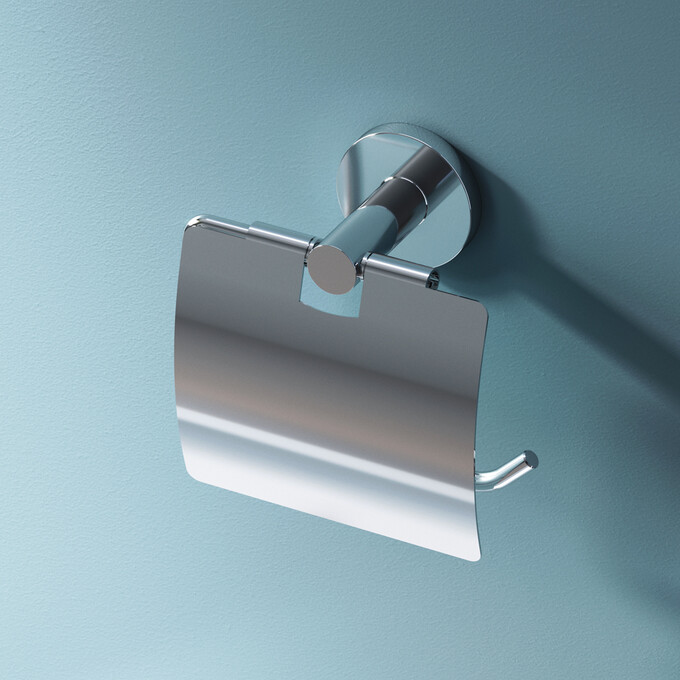 Держатель для туалетной бумаги Am.Pm X-Joy A85A341400 (с крышкой), Цвет производителя: хром, фото 2