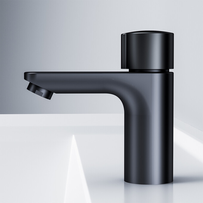 Змішувач для умивальника Am.Pm X-Joy TouchReel F85A02522 (чорний матовий), Колір виробника: чорний матовий, фото , изображение 6