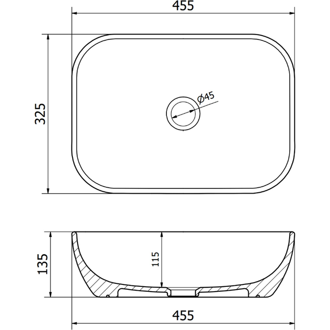 Раковина Mexen Rita Mint Matt MEX-21084546 (45x32 см, светло-зеленая матовая, чаша), Цвет производителя: светло-зеленый матовый, фото 2