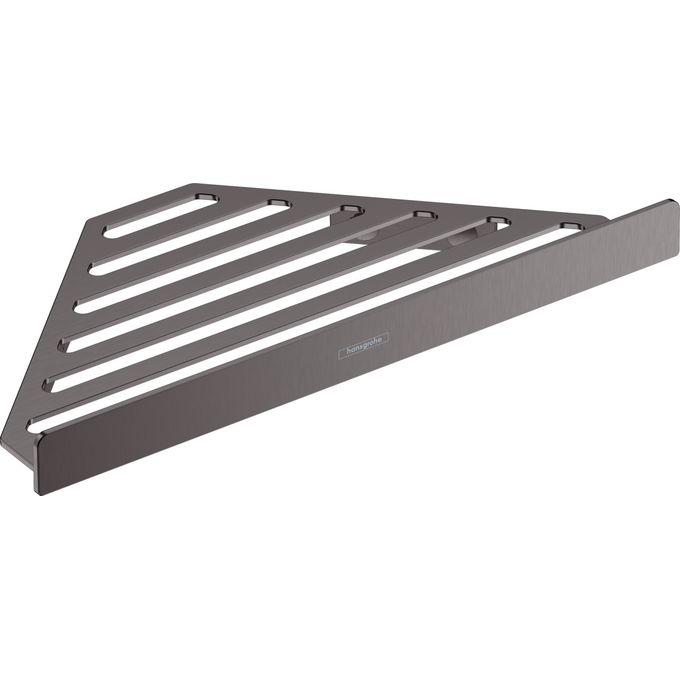 Полка в ванную Hansgrohe AddStoris Brushed Black Chrome 41741340 (30.5x14.8 см, брашированный черный хром, настенная, угловая), Цвет производителя: брашированный черный хром, фото 