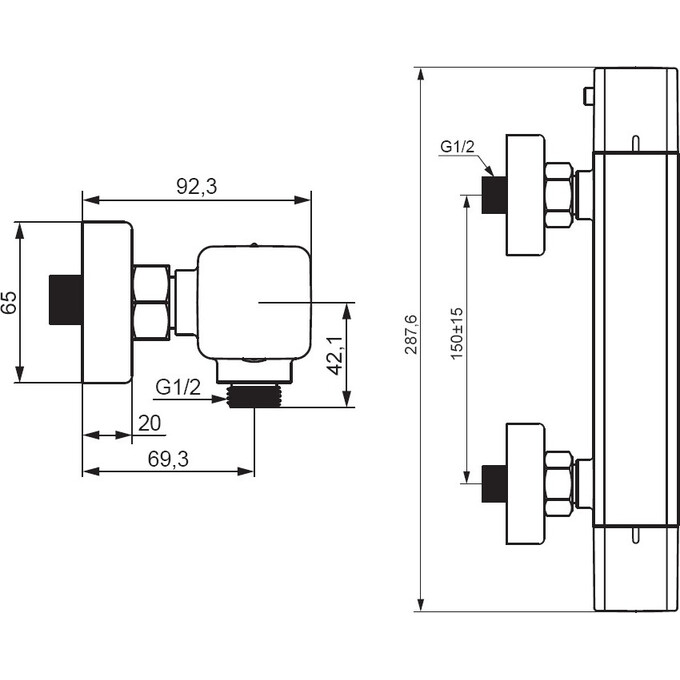 Смеситель для душа с термостатом Damixa Gala 536000000, фото 6