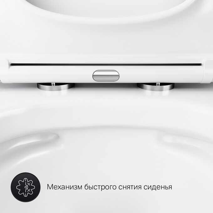 Безободковый подвесной унитаз Am.Pm Gem FlashClean C901701SC (с сиденьем), фото 11