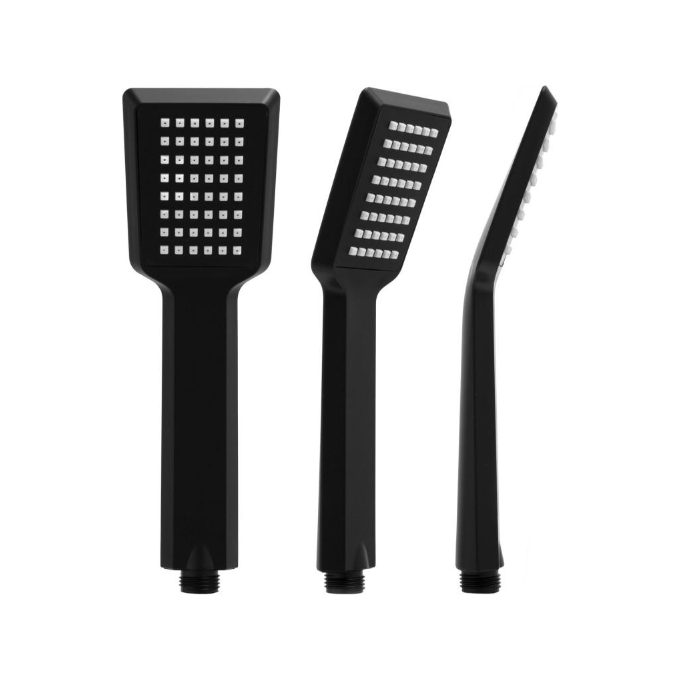 Лійка для душу Yoka Abba Black BP.ABBA-BLK (чорна матова, однорежимна, зі шлангом та тримачем), фото , изображение 3