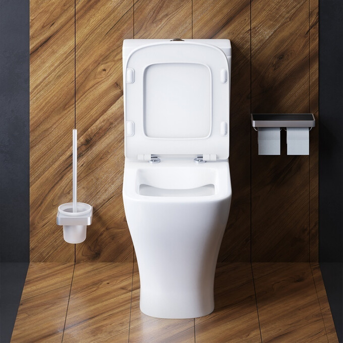 Безободковый унитаз-компакт Damixa Titan FlashClean DX78C8600SC (с сиденьем), фото 5